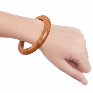 Handmade Geometric Pointed Wooden Bangle Natural Polished Hardwood Statement <b>Bracelet</b> Minimalist <b>Boho</b> Jewelry for Women - Product Image 6