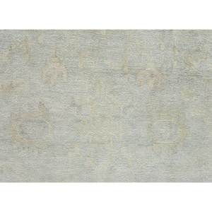 Alfombra de Lana Tejida a Mano de Color Azul Sólido Erbe, 9x12, Rectangular, para Sala de Estar, Decoración de Pasillos - Product Image 3