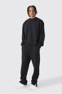 Sudadera corta de gran tamaño para hombre, sudadera gruesa de algodón 100%, ropa de gimnasio Vintage, sudaderas con capucha para invierno, técnica teñida lisa - Product Image 4