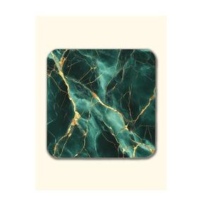 Posavasos de piedra cuadrada verde de alta calidad Alfombrillas y almohadillas de escritorio Premium para uso en cocina y comedor - Product Image 4