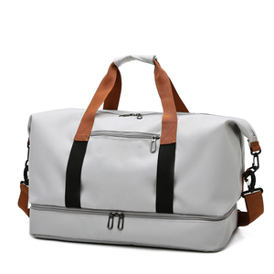 Custom Logo <b>Women</b> Canvas Gym Fitness Duffel <b>Bag</b> Travel Tote Shoes Compartment <b>Weekender</b> Overnight Tote Large Capacity Travel <b>Bag</b> - Product Image 2