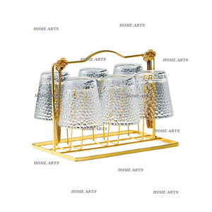 Soporte de vidrio de hierro de último diseño Soporte de vidrio de mesa de calidad premium para utensilios de cocina Uso doméstico - Product Image 3