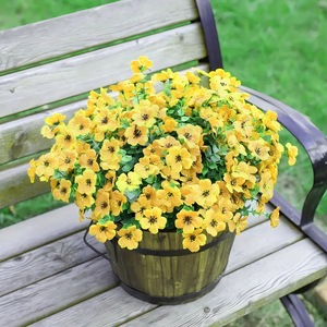 ดอกไม้ประดิษฐ์ทนรังสียูวีสำหรับตกแต่งภายนอกอาคาร ใบยูคาลิปตัสเนื้อผ้าไหม สำหรับตกแต่งสนามหญ้า ระเบียงบ้าน ของตกแต่งบ้าน วันเปิดเทอม วันแม่ วันคริสต์มาส - Product Image 4