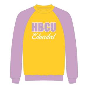 Sweat-shirt à manches raglan dorées, éducation HBCU, broderie en chenille, sororité grecque Divine Nine, vêtements personnalisés, logo personnalisé, pull tendance - Product Image 2