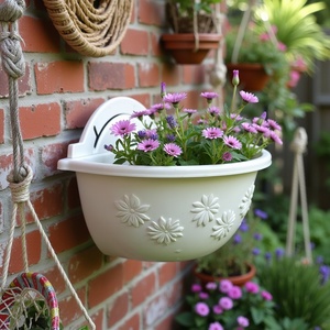 PRECIO BAJO Medio redondo Montado en la pared BIEN DISEÑADO Decoración Accesorio para el hogar Maceta - Product Image 2