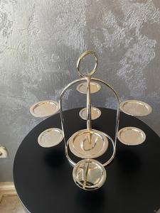 Support à gâteau de luxe à 8 étages, finition argentée, adapté aux banquets d'hôtel, aux buffets, aux mariages et aux réceptions, en provenance d'Inde - Product Image 5