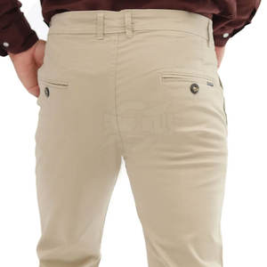 Pantalones de algodón para hombre con servicio de OEM, pantalones cómodos de lona de calidad superior, estilo recto informal para venta en línea, hechos en Pakistán - Product Image 5