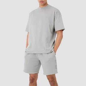 ชุดเสื้อผ้า2ชิ้นสำหรับผู้ชายชุดฤดูร้อนผ้าฝ้ายระบายอากาศได้ดีกางเกงขาสั้นไซส์ใหญ่พิเศษออกแบบได้ตามต้องการ - Product Image 4