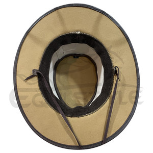 Sombrero de Cazador de Lona, Estilo Safari, Banda de Cuero Lisa, Protección UV, Marca Privada, Sombreros de Sol Duraderos para Exteriores al por Mayor - Product Image 3