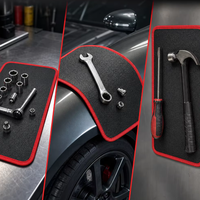 Tapis magnétique personnalisable en cuir PVC pour outils et pièces de quincaillerie, organisateur de rangement pour réparation automobile
