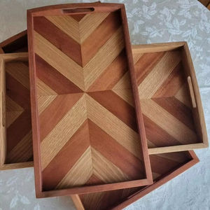 PLATEAU DE SERVICE EN BOIS NATUREL ROND PERSONNALISÉ DE STYLE pour la cuisine, la maison ou l'hôtel Articles de style classique pour la fête ou le service alimentaire - Product Image 1