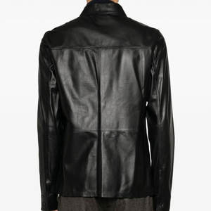 เสื้อเชิ้ตหนังแขนยาวทรงเข้ารูปคุณภาพสูงสำหรับผู้ชาย ระบายอากาศได้ดี เป็นมิตรกับสิ่งแวดล้อม กันน้ำ - Product Image 2