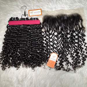 Paquetes de Cabello Remy Vietnamita Virgen al por Mayor con Cutícula Alineada, de 8 a 32 Pulgadas, con Doble Trama a Máquina, Ondulado Profundo y Rizado al Agua para Salones - Product Image 3