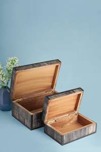 Boîtes à bijoux en bois au design attrayant Boîte en bois artisanale indienne sculptée à la main - Product Image 2