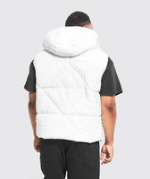 Blousons Bomber Homme Grande Taille Personnalisés en Polyester Matelassé Respirant Coupe-Vent à Capuche pour l'Hiver – Satin Uni – Vente en Gros