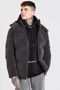 New Arrival High Quality Hood <b>Men</b> <b>Velvet</b> Puffer <b>Jacket</b> Breathable Quilted <b>Velvet</b> <b>Jackets</b> for <b>Men</b> - Product Image 4