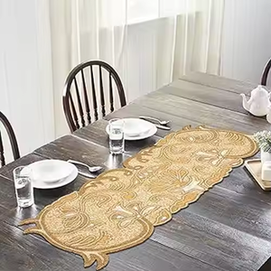 Chemin de table perlé le plus précieux Chemins de table perlés brodés décoratifs au prix abordable - Product Image 4