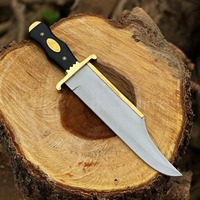 Cuchillo antiguo Bowie vintage, la mejor idea de regalo para él, hoja fija, películas, cuchillos de caza con mango de micarta negro.