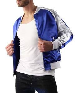Nuevo diseño de cremallera de invierno 100% de nailon, chaqueta Bomber de tamaño personalizado para hombre, chaqueta Bomber de satén sólido grueso de poliéster de alta calidad - Product Image 4