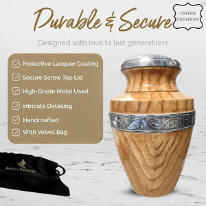 New Products Urns <b>for</b> <b>Ashes</b> Beautiful Adult Cremation Urn <b>for</b> Human <b>Ashes</b> Handcrafted Cremation Urn Pot <b>for</b> Sale - Product Image 2