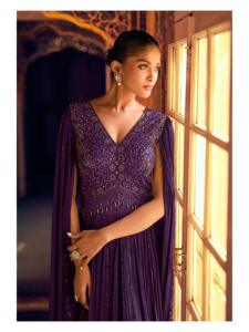 Elegante Vestido Anarkali Karishma para Mujer con Tradicional Vestido Largo Indio con Vuelo para Bodas, Festivales y Ocasiones Especiales - Product Image 3