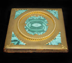 Malachite Three-Piece Self-Adhesive Eco-Friendly <b>Desk</b> Set Stylish Home Decor Made From Stone - Product Image 4