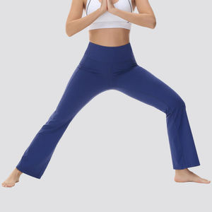 Pantalones de Yoga Personalizados, Transpirables, Suaves, que Absorben el Sudor, Anti-Sentadillas, con Bolsillo Trasero para Llaves, Cintura Alta, Leggings Acampanados para Mujer - Product Image 3
