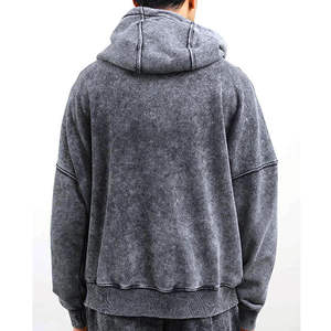 Conjunto Deportivo de Hombre con Sudadera y Pantalones Jogger con Lavado Ácido, Ropa Deportiva de Invierno con Forro Polar, Logotipo Personalizado, Venta al Por Mayor, Calidad de Exportación OEM - Product Image 2