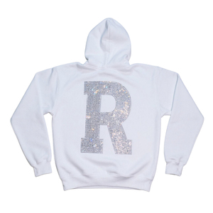 Sweats à capuche noirs avec fermeture éclair 100% coton mélangé pour hommes, sweat à capuche zippé avec strass sur mesure, hauts de base pour hommes - Product Image 4