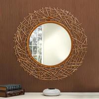Miroir mural rond à cadre en métal moderne de luxe en gros pour la maison, le salon et l'intérieur décoratif Fournisseur de haute qualité