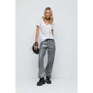 Camiseta Informal de Cuello Redondo, Manga Corta, Corte Regular, 100% Algodón - Product Image 2