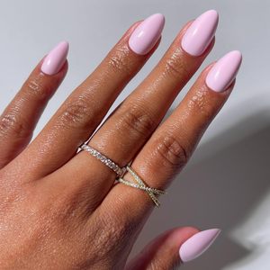 Ongles à presser - Amande courte, faux ongles brillants, <span class=keywords><strong>kit</strong></span> complet de 30 pièces |   Ongles press-on rose bonbon en 15 tailles. Colle brillante - Product Image 1