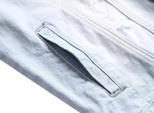 Best Selling Winter Fashion Washed Heavy Craft Embroidered Denim Custom <b>Jacket</b> <b>Men's</b> 100% Cotton Waterproof Breathable New - Product Image 6