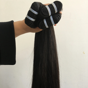 Doble dibujado vietnamita virgen cabello humano 12A grado hueso recto Vietnam extensión del cabello humano, paquete de pelo vietnamita crudo - Product Image 4