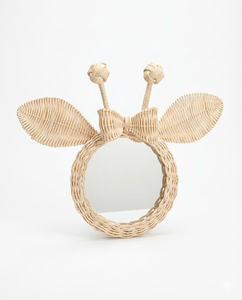 Magnifique miroir mural en rotin en forme d'animal, fait à la main, en osier, pour la chambre d'enfant, miroir décoratif suspendu, décoration de chambre d'enfant - Product Image 4