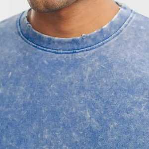 T-shirts pour hommes personnalisés en gros, t-shirts vierges imprimés avec logo, t-shirts de haute qualité en couleur unie - Product Image 2