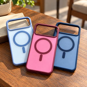 Coque de téléphone magnétique mate pour iPhone 18 17 Pro Max, étui givré magnétique bicolore avec boîte de vente au détail, approvisionnement en gros pour Samsung - Product Image 4