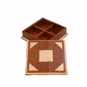Precio de fábrica directo Estilo único Juego de caja de hierbas y especias de madera maciza con cuchara para hoteles y restaurantes Accesorios de cocina - Product Image 1
