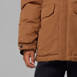 Veste d'hiver matelassée personnalisée avec logo, fermeture éclair, capuche et blocs de couleur, pour garçons, manches longues - Product Image 3