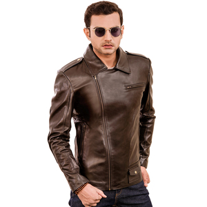 Veste en cuir mince haute couture pour homme Taille personnalisée Style O.E.M original en peau de vache et de mouton - Product Image 1