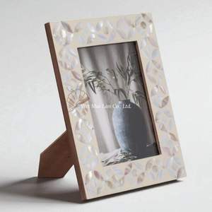 Marco de Fotos Ecológico de Nácar, Marco Artesanal con Incrustaciones de Concha para Decoración del Hogar, Elegante Exhibición de Fotos - Product Image 3