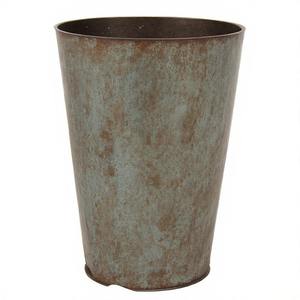 Jardinière en métal martelé LuxeBloom avec accents de finition patine antique Home Garden Pot de fleur en métal antique pour usage décoratif - Product Image 1