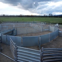 Panneaux de clôture pour animaux en acier galvanisé durable - Panneaux de corral pour bétail - Panneaux de enclos pour chèvres, moutons / Panneaux de cour pour bovins - Panneaux d'arène pour chevaux
