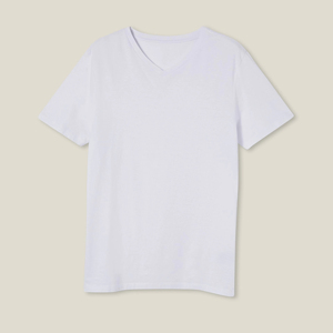Camiseta con Cuello en V, Camiseta de Algodón Personalizada para Hombre, Camiseta de Moda de Manga Corta con Cuello Redondo de Alta Calidad, Logotipo Personalizado, Camiseta con Cuello en V Cómoda - Product Image 5