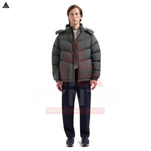 Nouvelle arrivée Veste d'hiver pour homme avec fermeture éclair Veste matelassée respirante à faible coût imperméable et isolée avec fourrure de mouton - Product Image 6