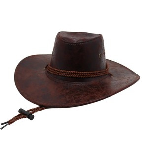 Có thể điều chỉnh nam nữ cổ điển da thật cao bồi Cowgirl Country hat Red Dead Redemption 2 phong cách đen quý ông hiệp sĩ Jazz - Product Image 4