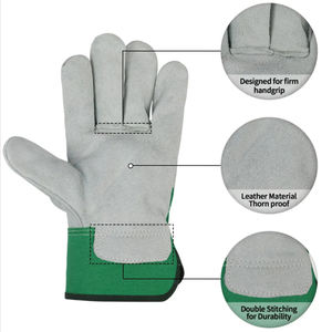 Gants de travail en cuir de vachette, résistants et durables, pour la construction, le jardinage, l'usage industriel - Product Image 4