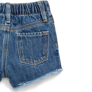 Short en jean Streetwear respirant de haute qualité pour homme avec logo brodé Nouvelle arrivée Couleur unie - Product Image 3