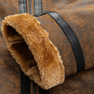 Chaqueta de Piel de Oveja Personalizada para Hombre, Chaqueta de Invierno Acolchada de Cuero Genuino de Alta Calidad, Colores Personalizados - Product Image 4