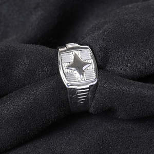 NOVAMART Fine Buy Premium 925 Pure Sterling <b>Silver</b> <b>Rings</b> for <b>Men</b> Boho Style Cluster Oval Cut Rhodium Statement Setting Perfect G - Product Image 2